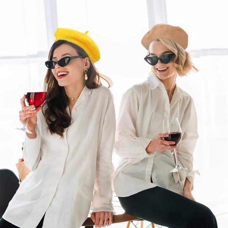 Anteer 6 Pieces Wool Beret Hat French Style Beanie Hats Fashion Ladies Beret Caps for Women Girls Lady (6-Color Set) - Image 4